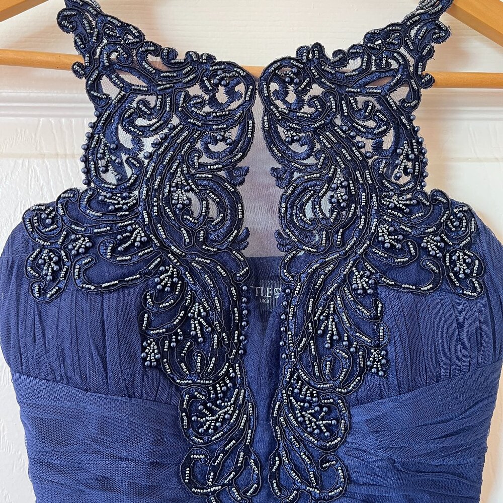 Navy Maxi Dress with Beading